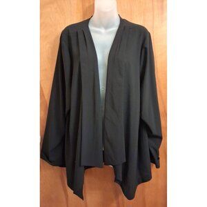 Catherines women's Black Open Front Top wrap Plus Size 2X 22/24 Cardigan